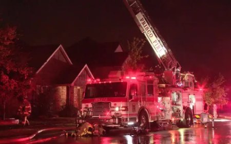 বজ্রঝড়ে আগুনের পর উত্তর টেক্সাসে বন্যার পূর্বাভাস