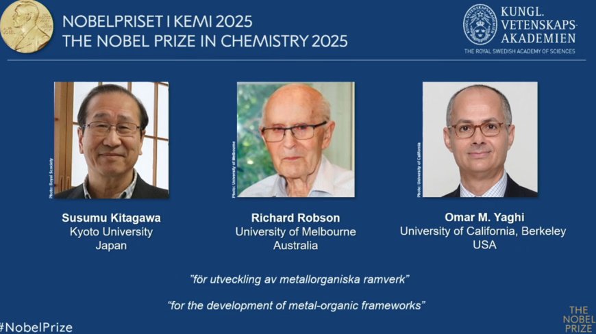 রসায়নে নোবেল জিতলেন তিন বিজ্ঞানী