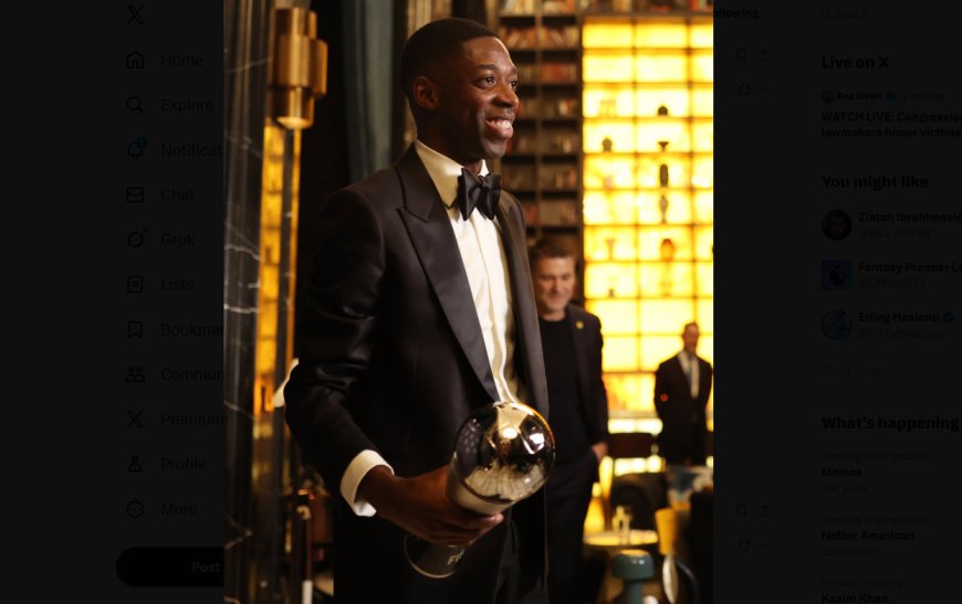 ফিফার বর্ষসেরা পুরস্কারও জিতলেন দেম্বেলে