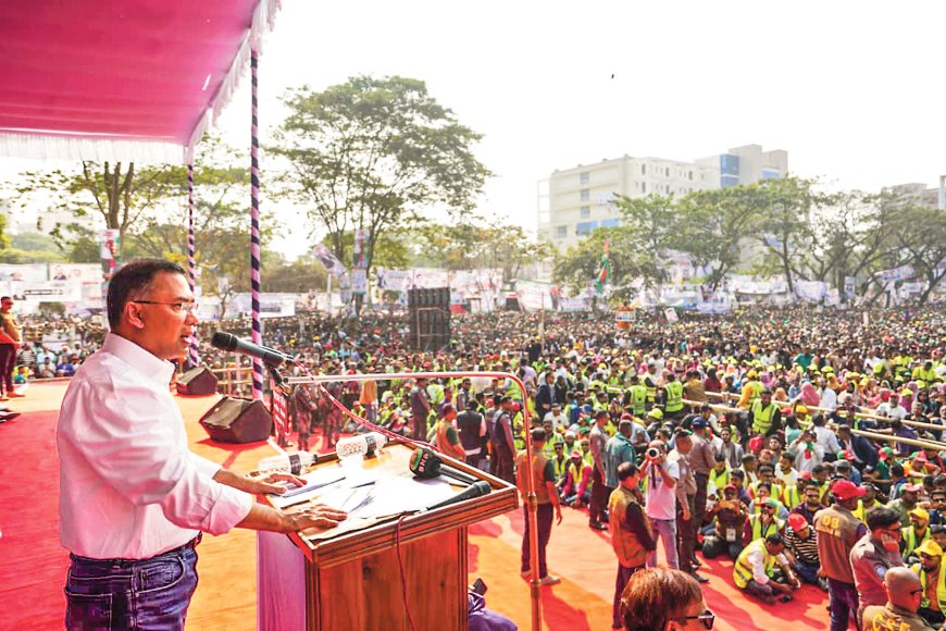 দেশ বাঁচাতে ভোট দিন ধানের শীষে: সিলেটে তারেক রহমান