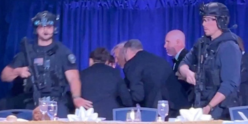 হোটেলের বাইরে গুলি, ডিনার থেকে সরিয়ে নেওয়া হলো ট্রাম্পকে