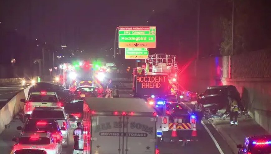 ডালাস নর্থ টোলওয়েতে উল্টো পথে গাড়ি, তিন যানবাহনের সংঘর্ষে আহত ২