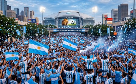 ডালাসে লক্ষাধিক আর্জেন্টিনা সমর্থকের ঢল